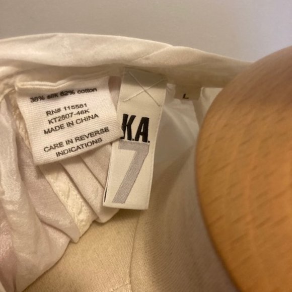 KA 7 Off-White Longsleeve Button Shirt Tunic - Picture 2 of 11